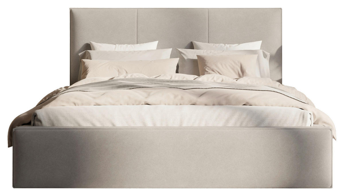 POLSTERBETT Lattenrost, Bettkasten 180/200 cm  in Silberfarben  - Silberfarben/Schwarz, Design, Holz/Textil (180/200cm) - Boxxx