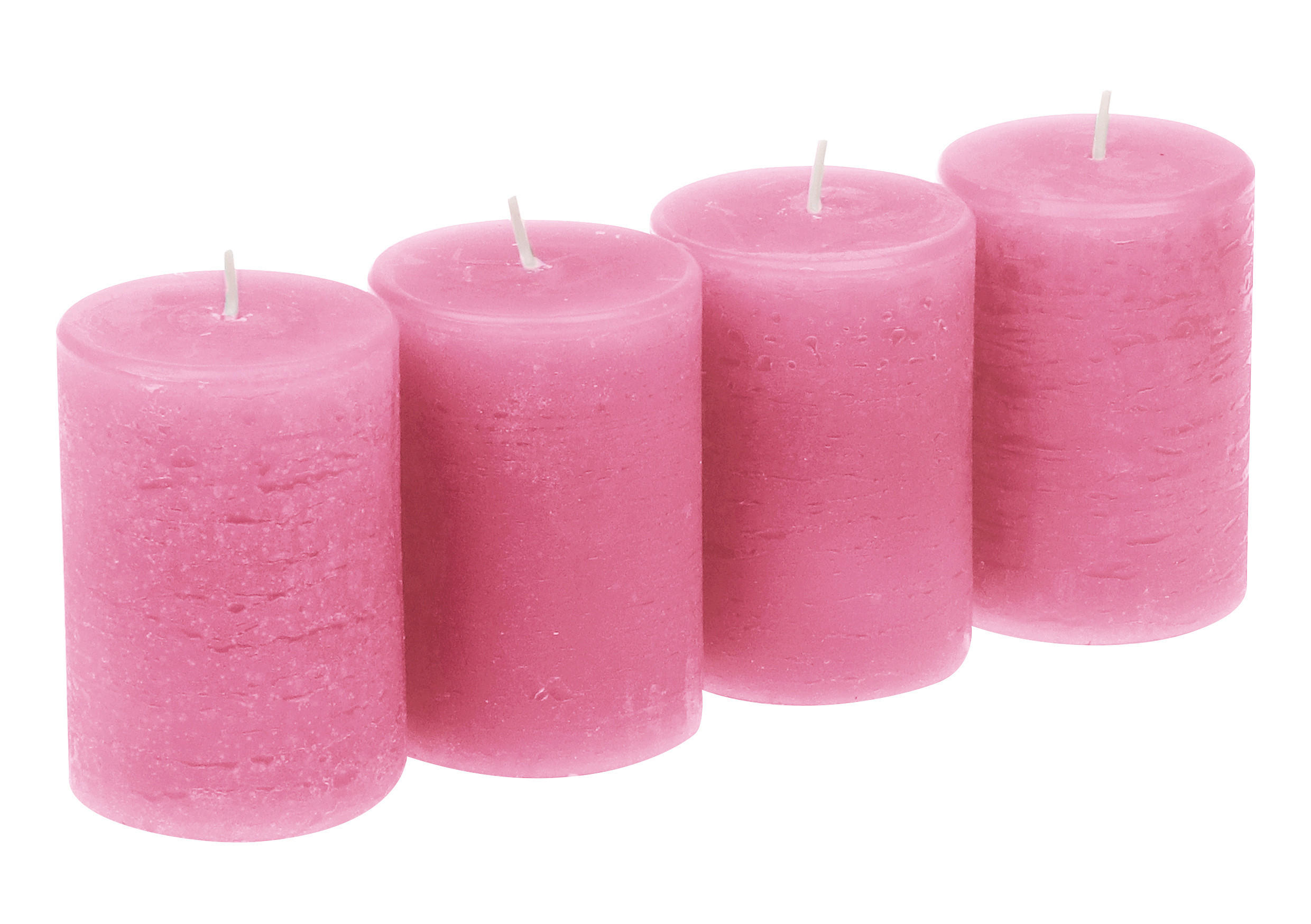 STUMPENKERZE  - Rosa, KONVENTIONELL (5,8/8,0cm)