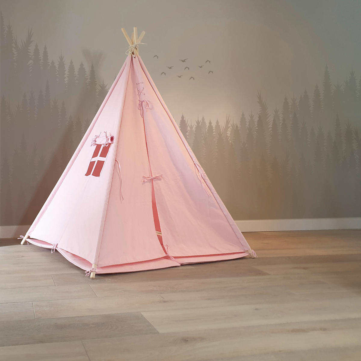 SPIELZELT - Rosa, Konventionell, Holz/Textil (120/160/120cm)