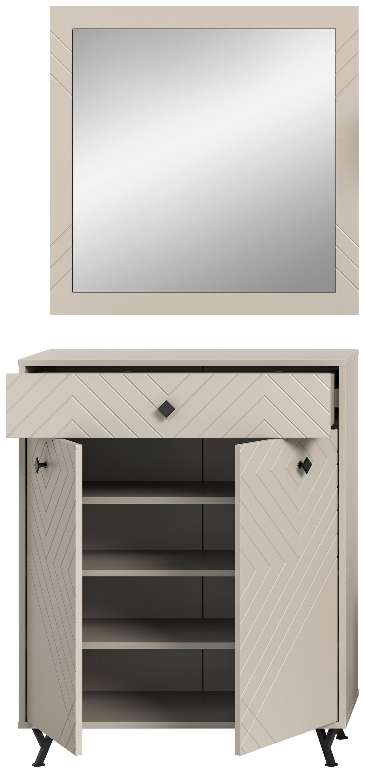 PREDSOBA  - Design, steklo/leseni material (80/190/35cm) - MID.YOU
