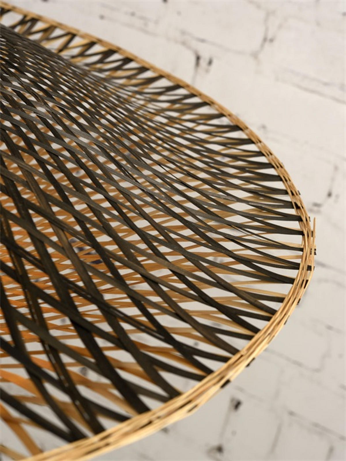 WANDLEUCHTE Kalimantan 47/13 cm   - Hellbraun/Schwarz, Design, Naturmaterialien (47/13cm) - Good & Mojo