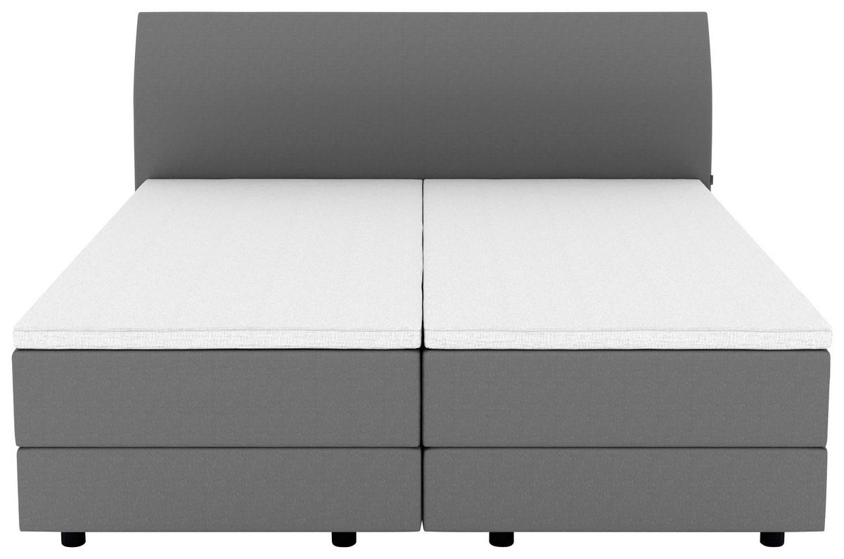 BOXSPRINGBETT 180/200 cm  in Anthrazit  - Anthrazit/Schwarz, KONVENTIONELL, Kunststoff/Textil (180/200cm) - Musterring