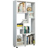 Standregal in Weiß  60/119/20 cm Weiss  - Weiss/Schwarz, Basics, Holzwerkstoff/Kunststoff (60/119/20cm) - MID.YOU