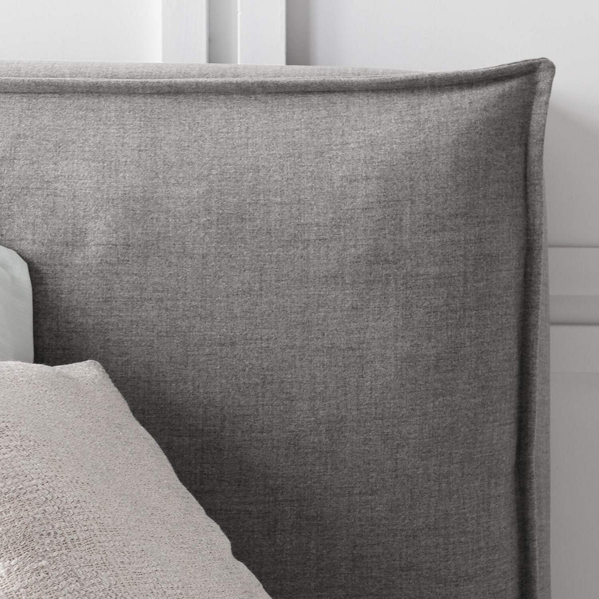 BOXSPRINGBETT 160/220 cm  in Hellgrau  - Hellgrau/Schwarz, Design, Kunststoff/Textil (160/220cm) - home24