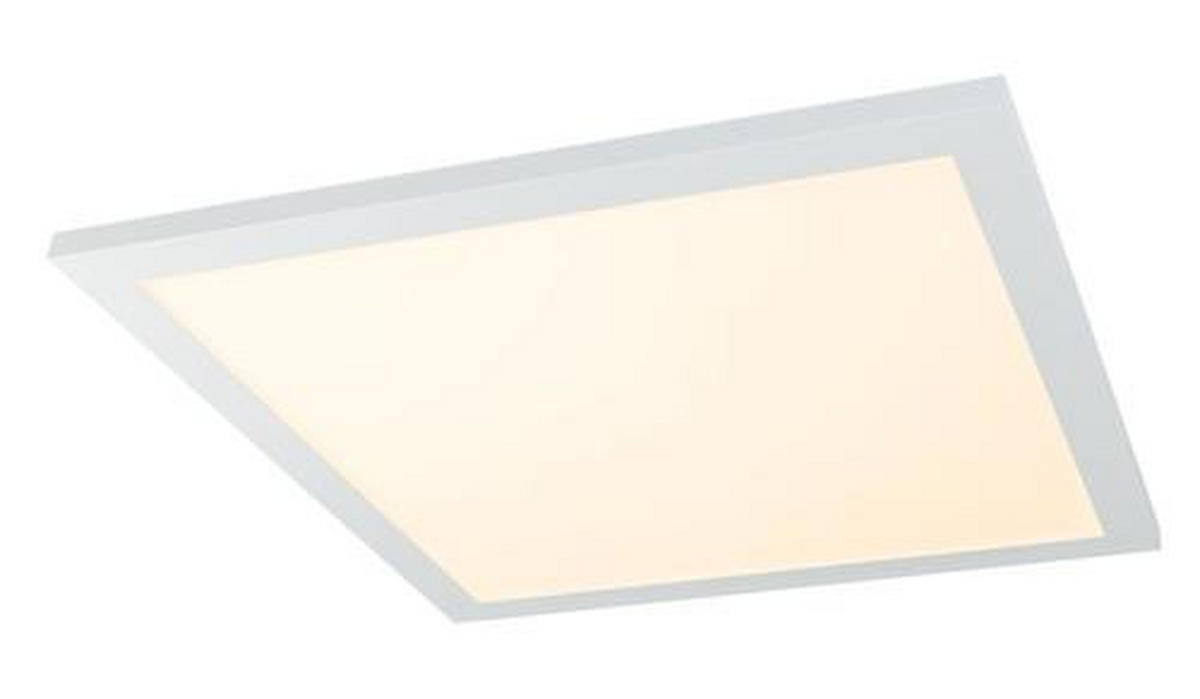 LED-DECKENLEUCHTE 45/45/5,5 cm    - Opal/Weiß, Basics, Kunststoff/Metall (45/45/5,5cm) - Novel