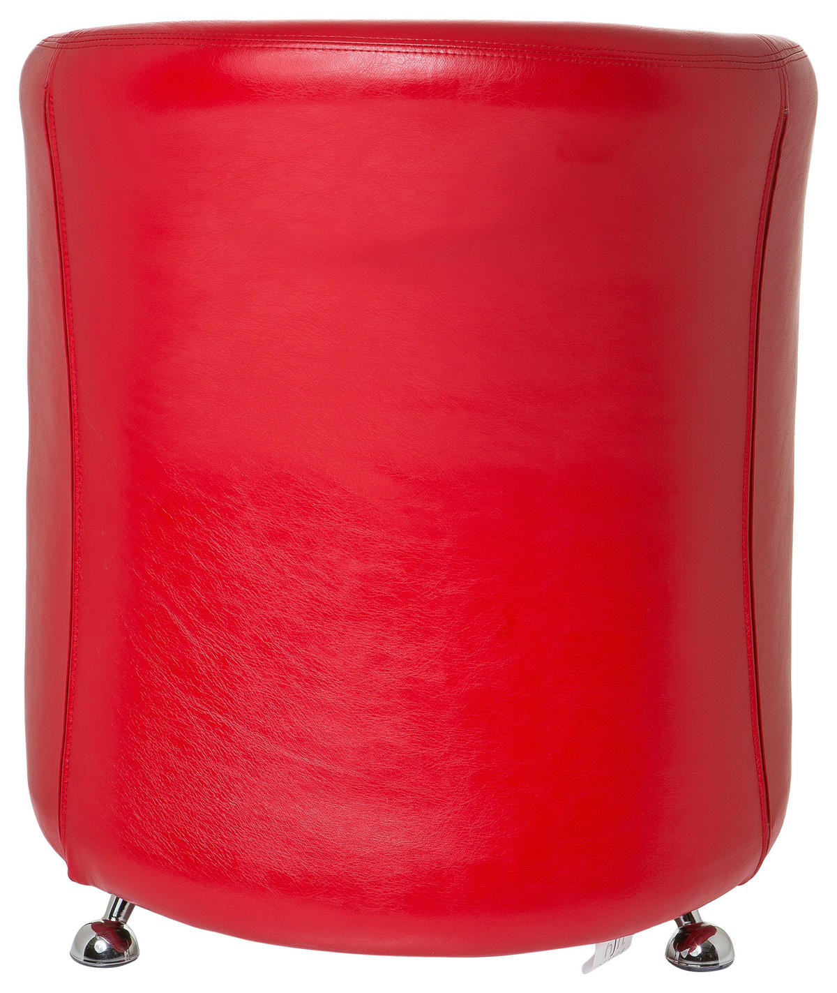 SESSEL Lederlook Rot    - Chromfarben/Rot, MODERN, Textil/Metall (60/85/50cm) - MID.YOU