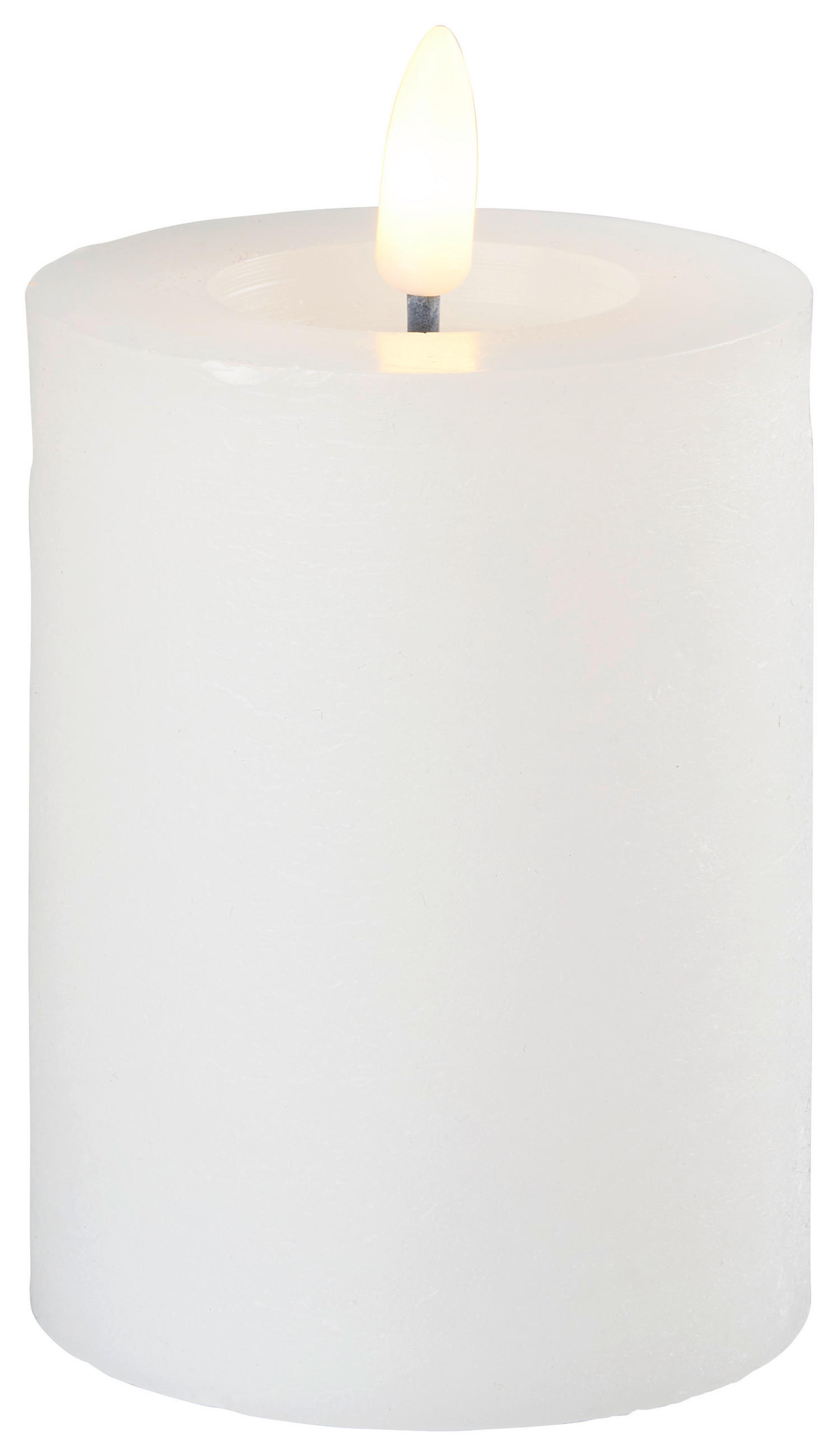 LED SVEĆA  bela  - bela, Osnovno, plastika/prirodni materijali (7/11,2cm) - Ambia Home