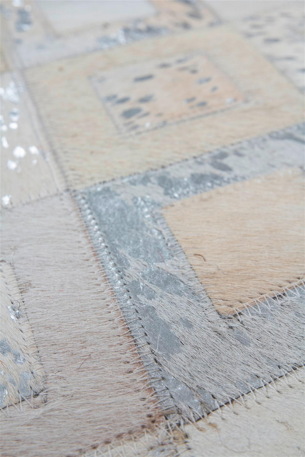 FLACHWEBETEPPICH 160/230 cm Spark 110 Grau/Silber Grau, Silberfarben  - Silberfarben/Grau, Design, Leder/Textil (160/230cm) - Novel