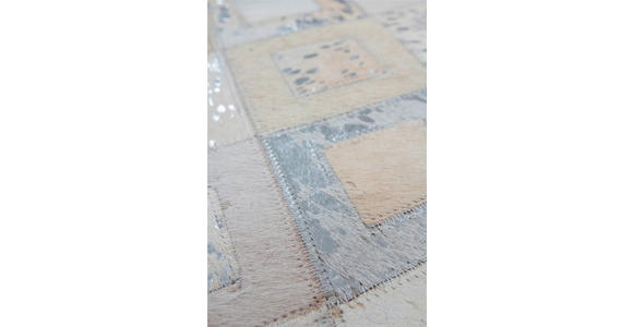 FLACHWEBETEPPICH 80/150 cm Spark 110 Grau/Silber Grau, Silberfarben  - Silberfarben/Grau, Basics, Leder/Textil (80/150cm) - Novel