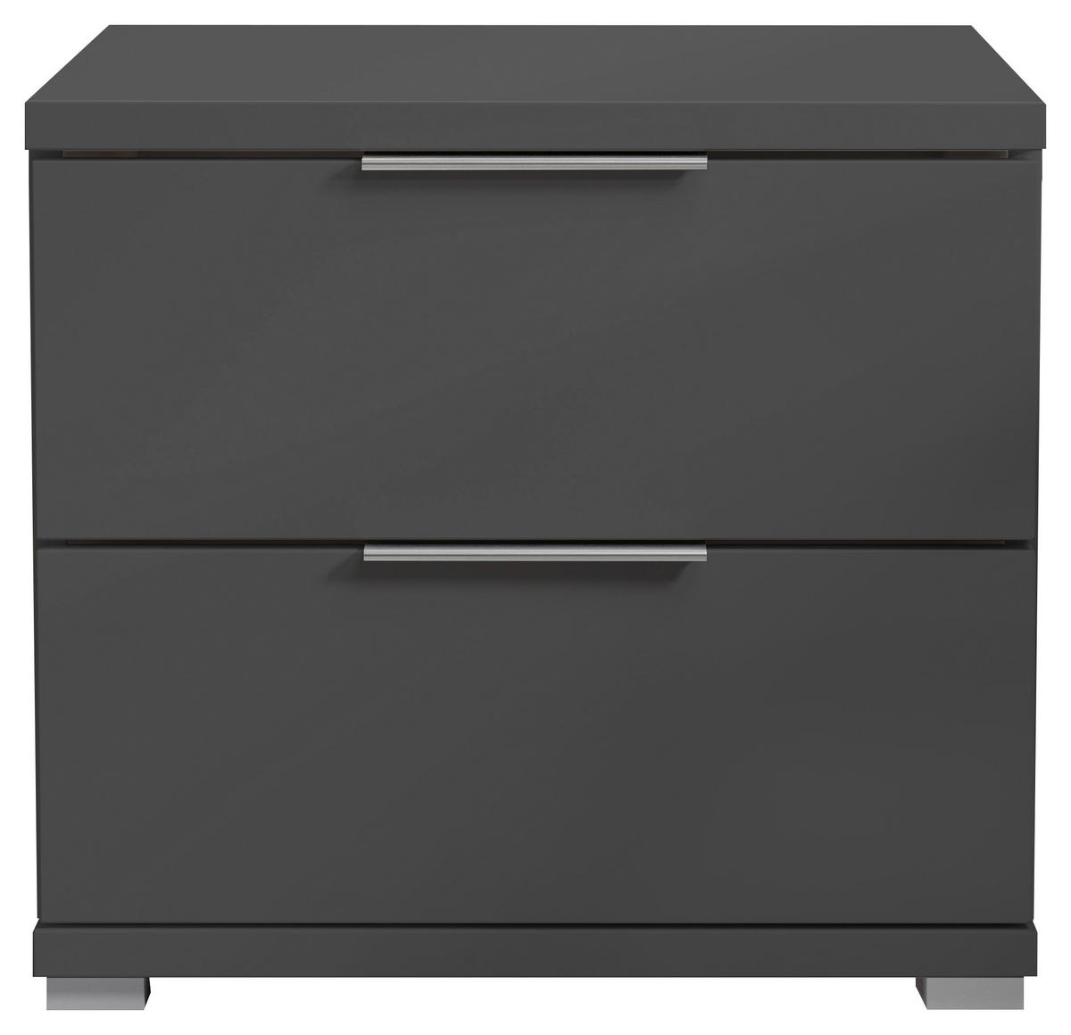 NACHTSCHRANK 46/43/42 cm  - Alufarben/Graphitfarben, KONVENTIONELL, Holzwerkstoff/Kunststoff (46/43/42cm) - Boxxx