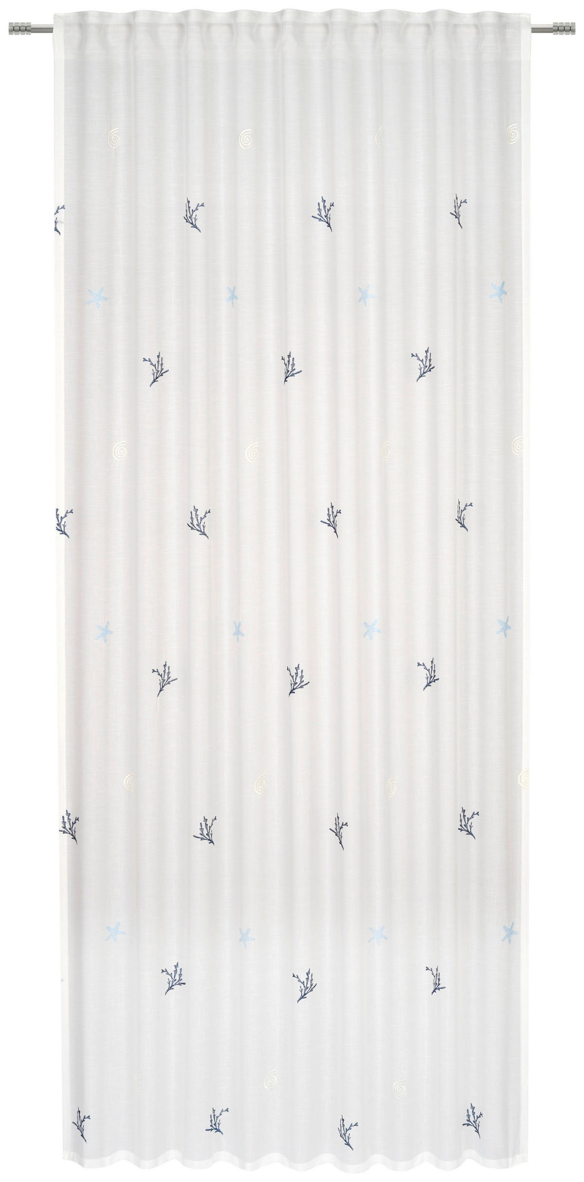 KONČANA ZAVESA  pol prosojno  140/245 cm   - modra, tekstil (140/245cm) - Esposa