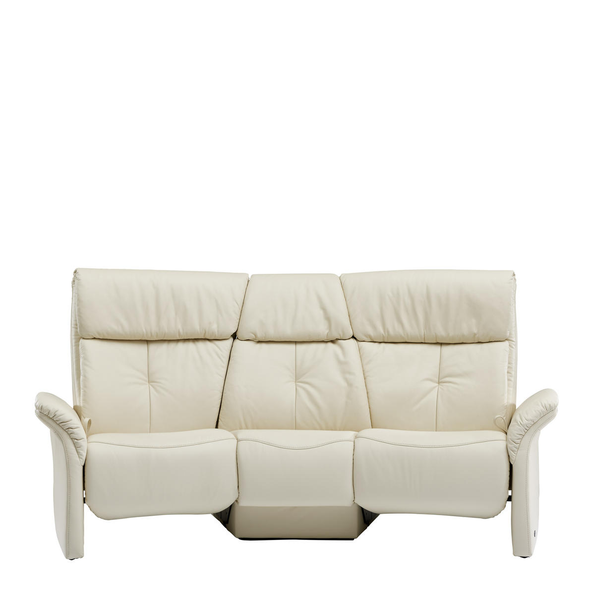 HEIMKINO-SOFA Echtleder Beige  - Beige/Schwarz, KONVENTIONELL, Leder/Metall (208/105/103cm) - Himolla Komfortklass