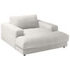 XXL-SESSEL in Chenille Creme  - Creme/Schwarz, Design, Kunststoff/Textil (150/86/170cm) - Lomoco