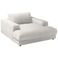 XXL-SESSEL in Chenille Creme  - Creme/Schwarz, Design, Kunststoff/Textil (150/86/170cm) - Lomoco