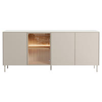 SIDEBOARD 195/83/41 cm Eichefarben, Kaschmir  195/83/41 cm  - Kaschmir/Eichefarben, MODERN, Glas/Holzwerkstoff (195/83/41cm) - Carryhome