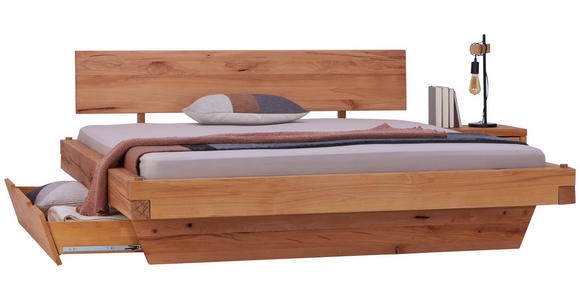 BALKENBETT 180/200 cm  in Buchefarben   - Buchefarben, LIFESTYLE, Holz (180/200cm) - Linea Natura