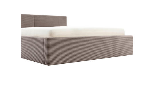 POLSTERBETT Lattenrost, Bettkasten Taupe 140/200 cm  - Taupe, Basics, Holz/Textil (140/200cm) - Xora
