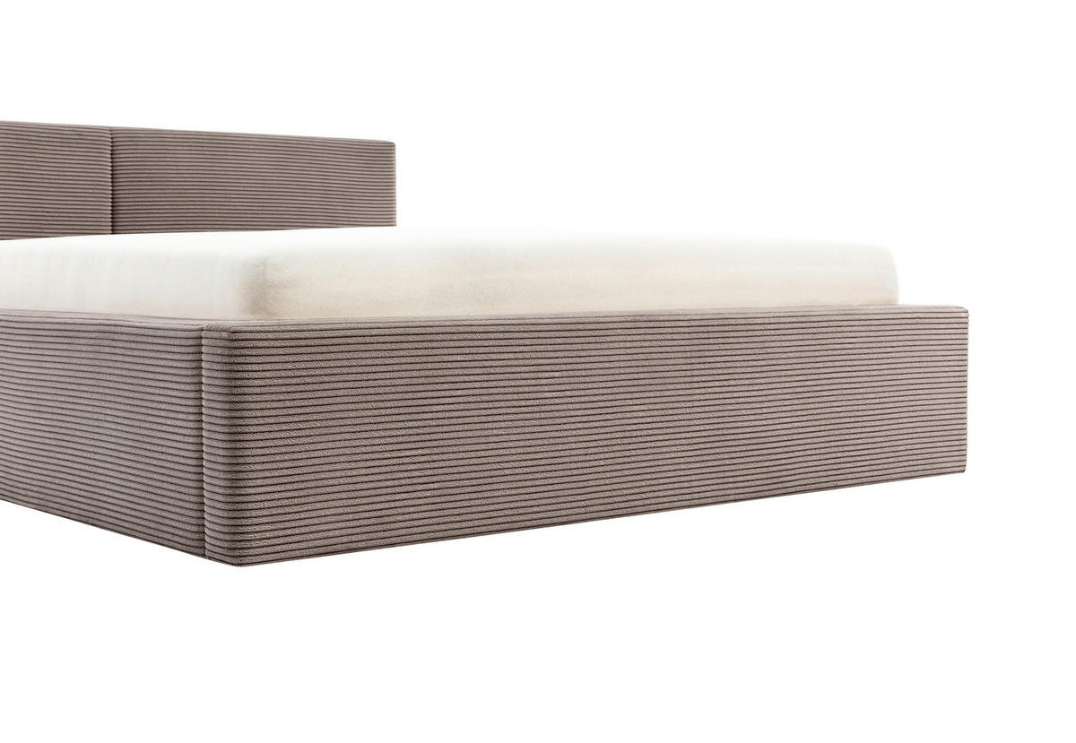POLSTERBETT 140/200 cm  Taupe  - Taupe, Basics, Holz/Textil (140/200cm) - Xora