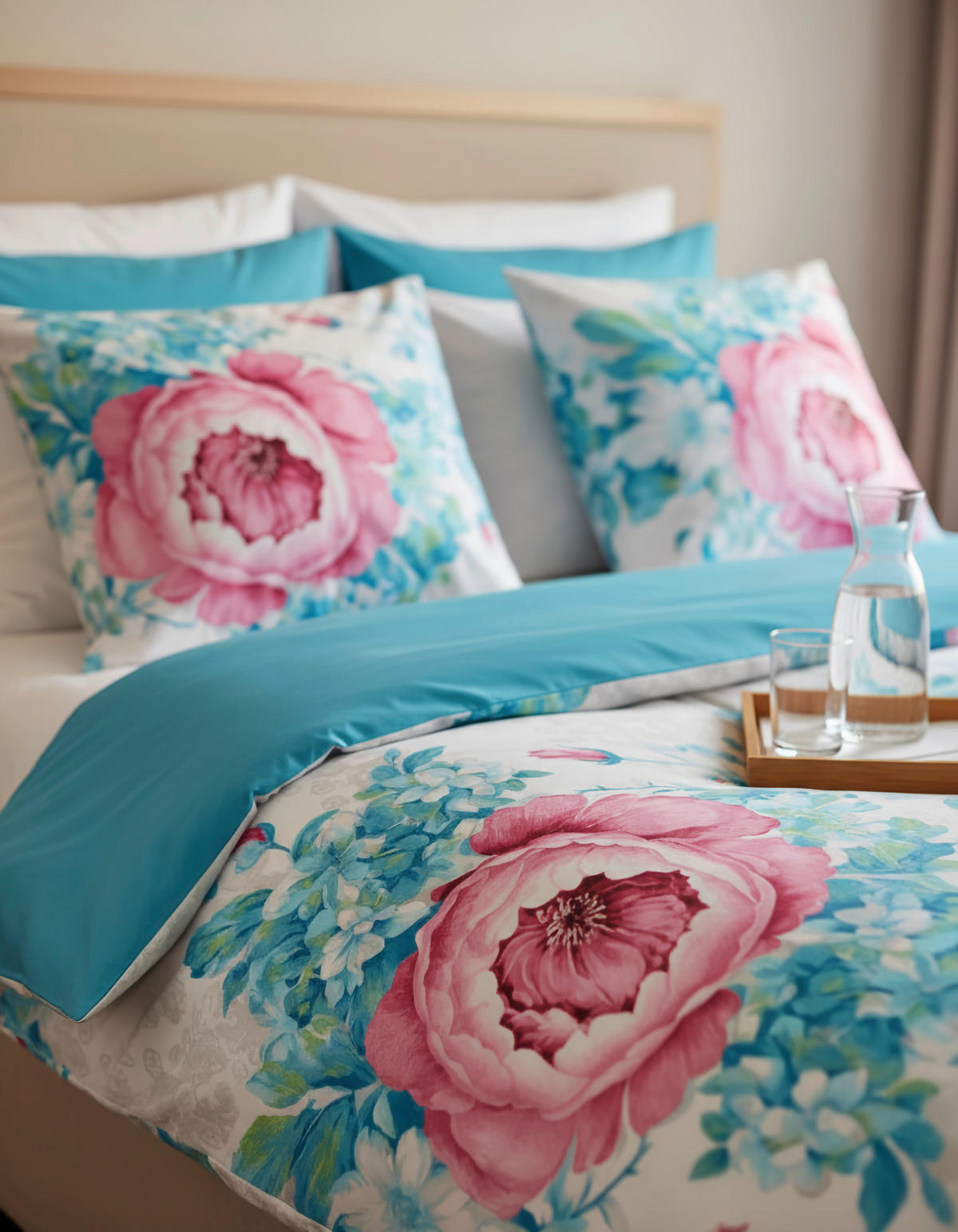VÄNDBART PÅSLAKANSET TANJA satin 150/210 cm  - multicolor, Trend, textil (150/210cm) - Esposa