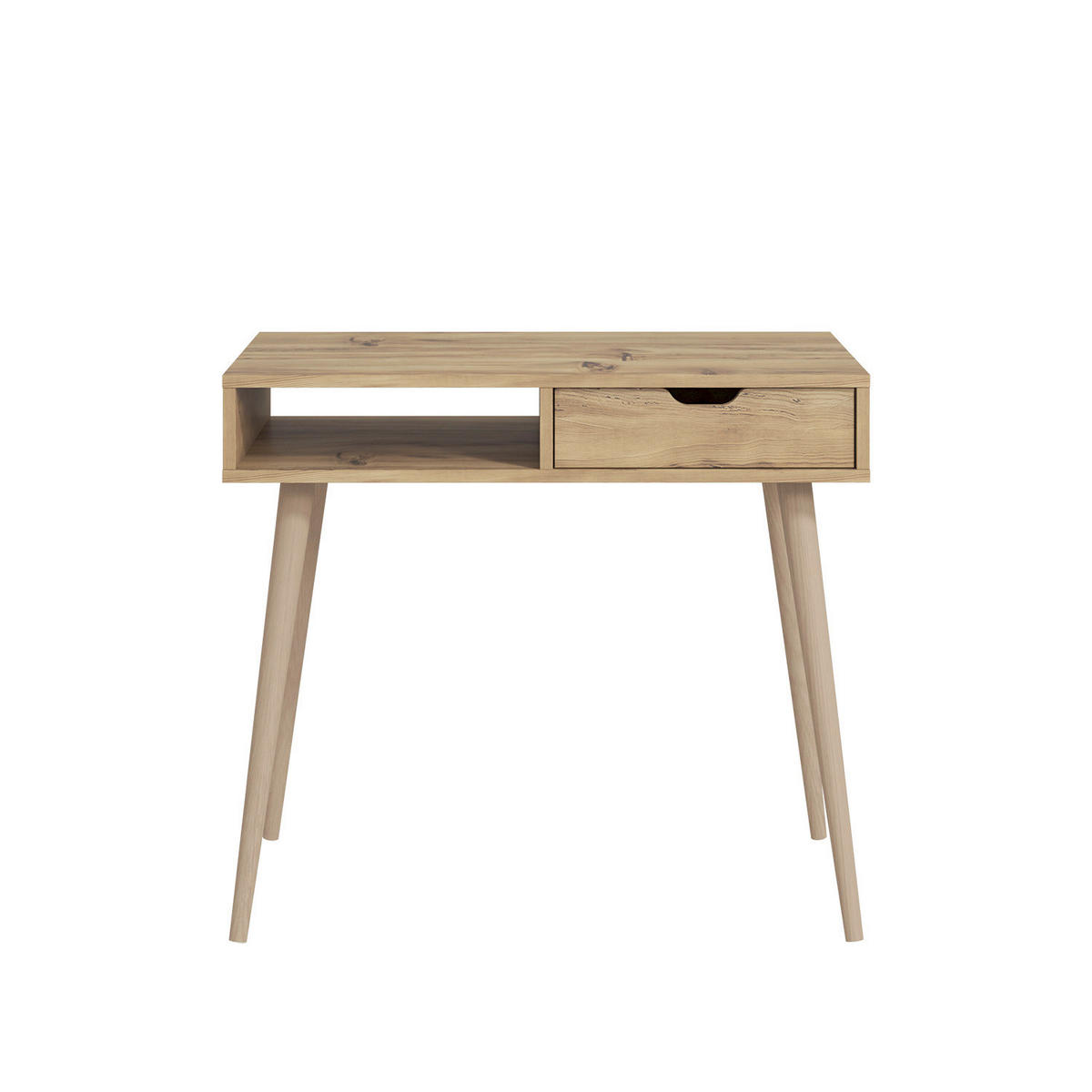 SCHREIBTISCH 90/60/80 cm  in Nussbaumfarben  - Eichefarben/Nussbaumfarben, Design, Holzwerkstoff (90/60/80cm) - Livetastic