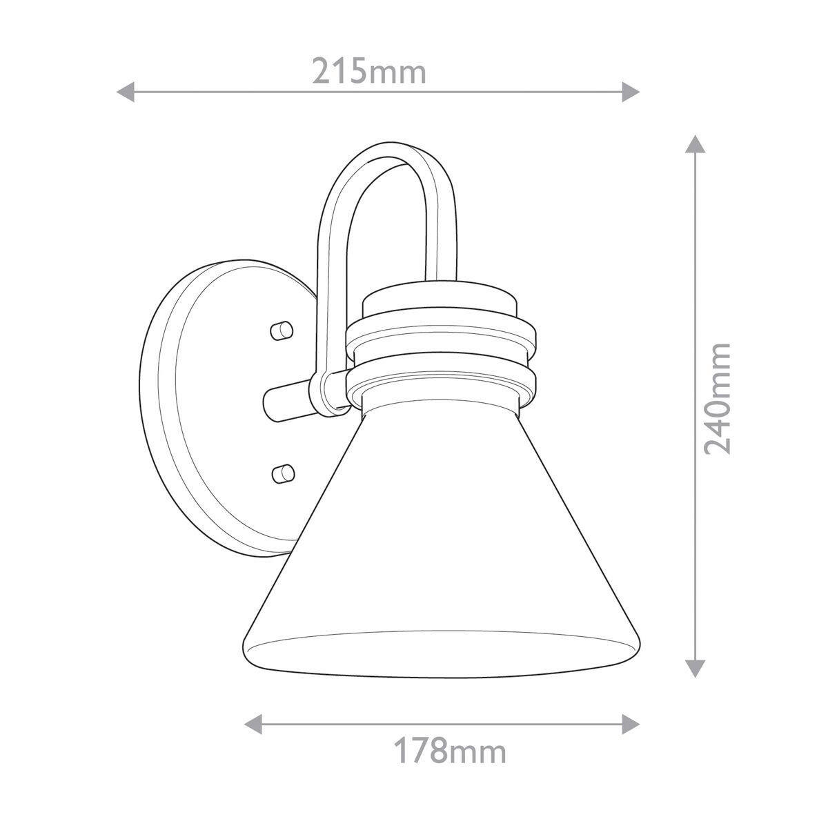 BADEZIMMER-WANDLEUCHTE - Weiss, Konventionell, Glas/Metall (2,40/1,78/2,15cm) - Elstead Lighting