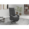 RELAXSESSEL Flachgewebe Kopfteilverstellung, Rücken echt    - Dunkelgrau/Schwarz, MODERN, Textil/Metall (74/112/82cm) - Sit & More