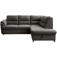 ECKSOFA Braun  - Greige/Schwarz, Basics, Holz/Textil (240/200cm) - MID.YOU