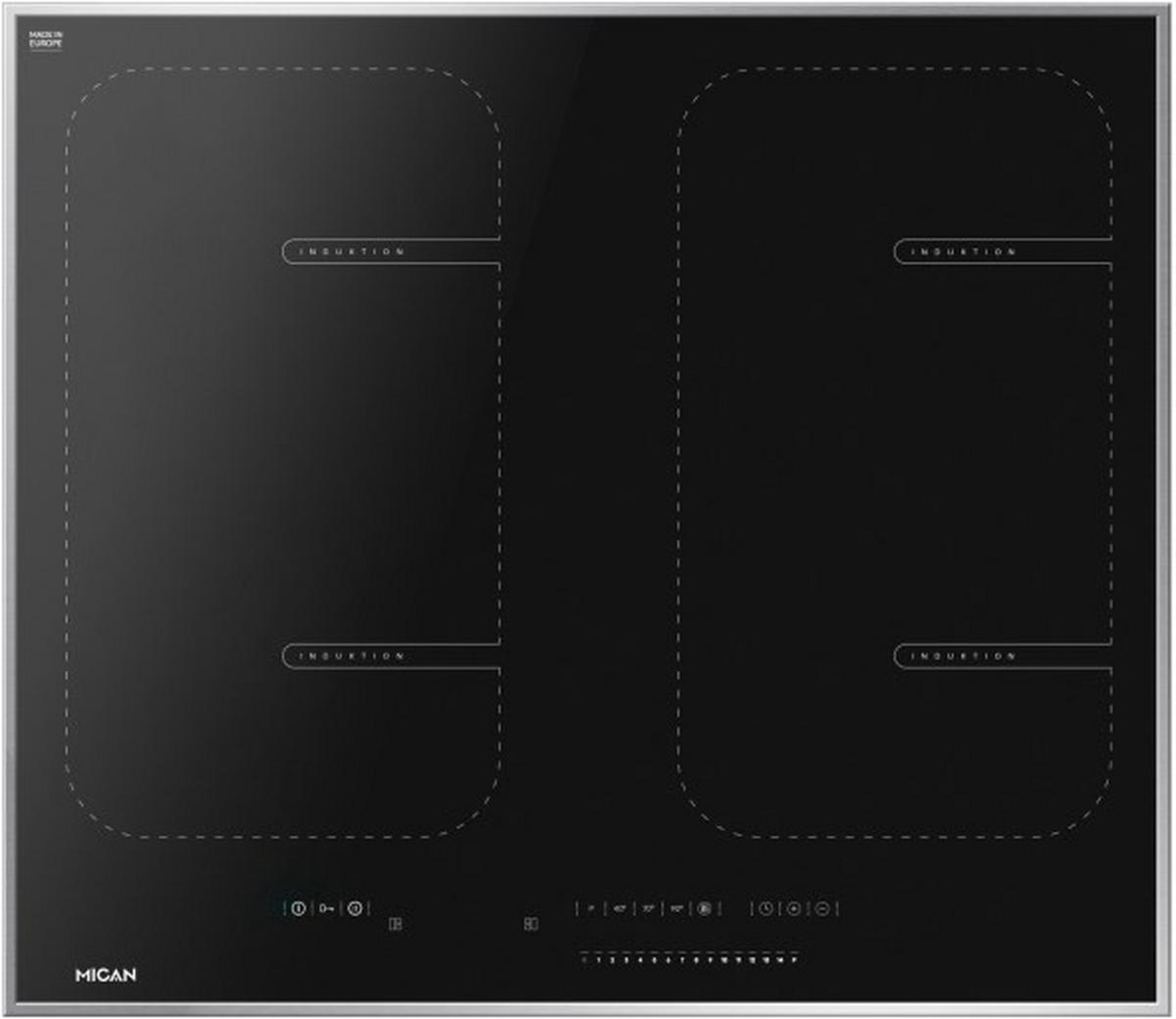 ELEKTROGERÄTESET NEXTGold999  - Schwarz, Basics, Glas/Metall (59,5/59,5/56cm) - Mican