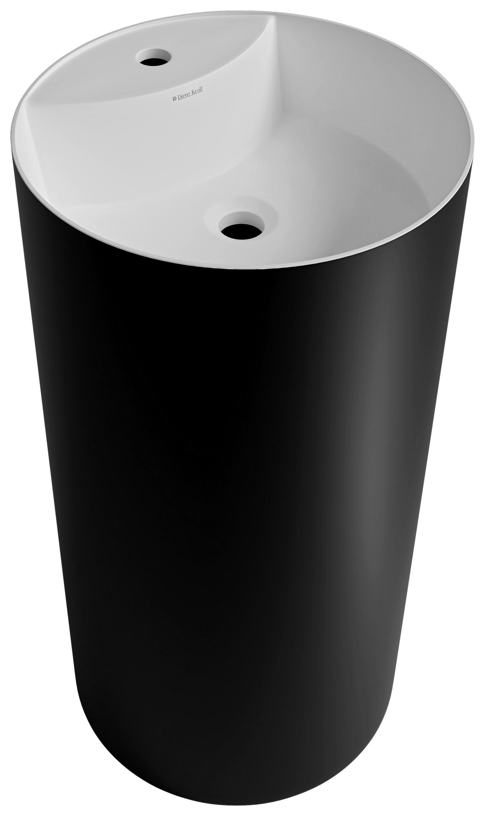 WASCHBECKEN 44/87/44 cm  - Schwarz/Weiß, Basics, Stein (44/87/44cm) - Dieter Knoll