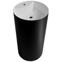 WASCHBECKEN 44/87/44 cm  - Schwarz/Weiß, Basics, Stein (44/87/44cm) - Dieter Knoll