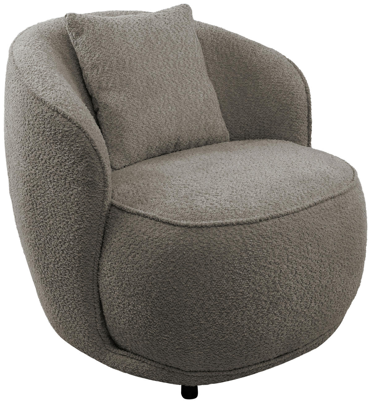 SESSEL in Bouclé Taupe  - Taupe, MODERN, Textil/Metall (76/83/74cm) - Livetastic