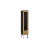 VITRINE in furniert Eiche Schwarz, Eichefarben  - Klar/Eichefarben, Design, Glas/Holz (40/179/43cm) - Livetastic