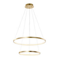 LED-HÄNGELEUCHTE Circle 50/50/120 cm   - Goldfarben, Design, Metall (50/50/120cm)
