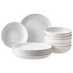TAFELSERVICE Weiß LILYBET 12-teilig  - Weiß, Basics, Keramik - Novel