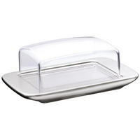 BUTTERDOSE Metall, Kunststoff  - Klar/Edelstahlfarben, Basics, Kunststoff/Metall (9/18cm) - WMF