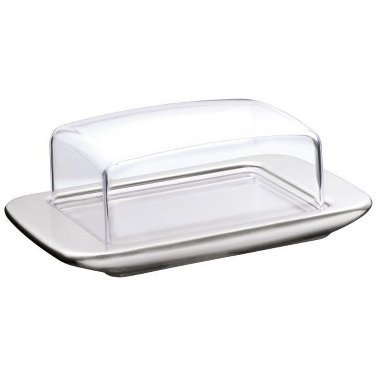 BUTTERDOSE Metall, Kunststoff  - Klar/Edelstahlfarben, Basics, Kunststoff/Metall (9/18cm) - WMF