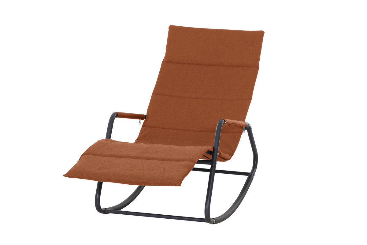 GARTEN-RELAXLIEGE 57/81/143 cm  - Orange, KONVENTIONELL, Textil/Metall (57/81/143cm) - Siena Garden