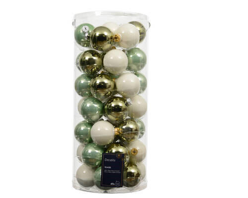 JULGRANSKULOR SET - Klassisk, glas (6,00cm)