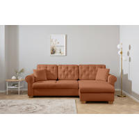 ECKSOFA Arles Rostfarben  - Rostfarben/Buchefarben, Design, Holz/Textil (266/161cm) - MID.YOU