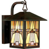 VONKAJŠIE NÁSTENNÉ SVIETIDLO, 17.8/28.7/22.6 cm  - bronzová, Konventionell, kov/sklo (17.8/28.7/22.6cm) - Elstead Lighting
