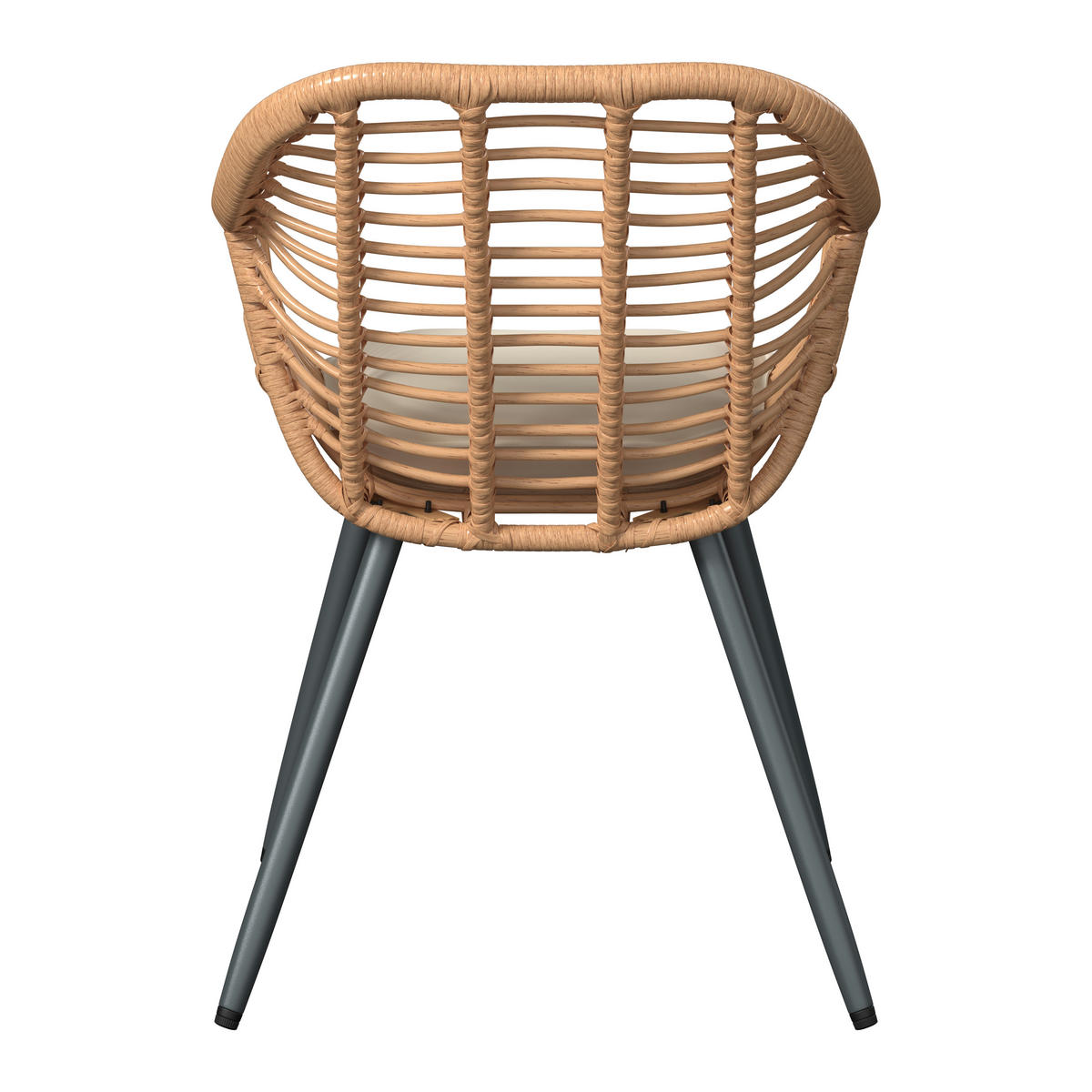 GARTENSTUHL Metall, Kunststoff, Textil Grau, Naturfarben, Beige  - Beige/Naturfarben, MODERN, Kunststoff/Textil (56l) - Ambia Garden