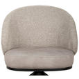 ARMLEHNSTUHL  Typenauswahl, Sitzfläche 360° drehbar, automatische Rückholfunktion Chenille, Flanell  - Taupe/Schwarz, Design, Textil/Metall (61/83/60cm) - Novel