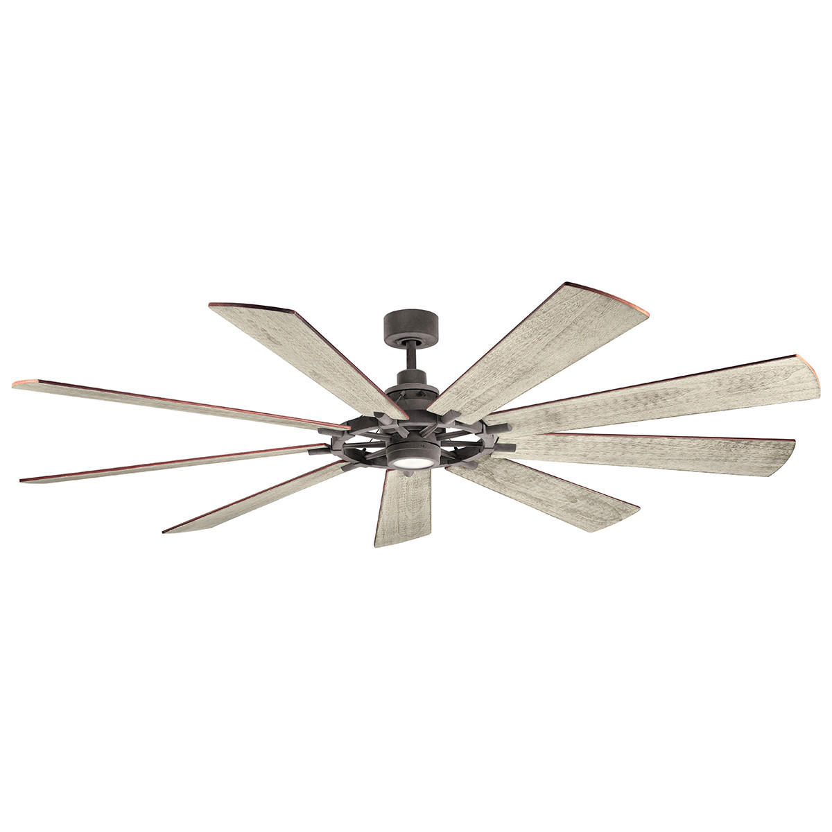 DECKENVENTILATOR  216/42 cm    - Walnussfarben/Zinkfarben, Natur, Glas/Holz (216/42cm) - Elstead Lighting