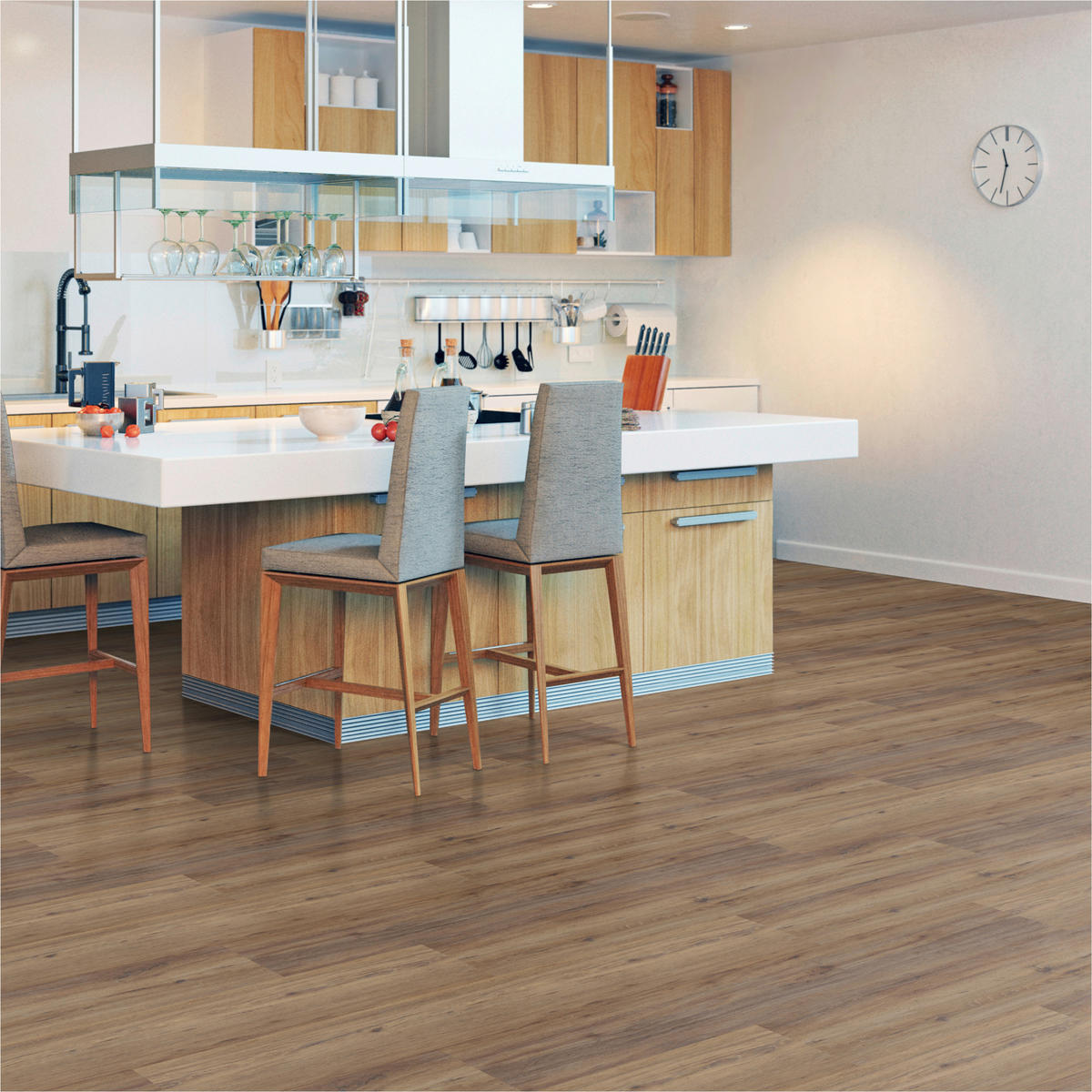 DESIGNBODEN X-Large  per  m² - Eichefarben, Basics, Kunststoff (151/22/0.75cm)