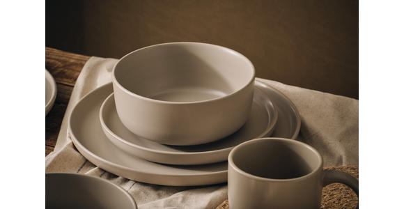 KOMBISERVICE Taupe Salerno 16-teilig 4 Personen  - Taupe, Trend, Keramik - Novel