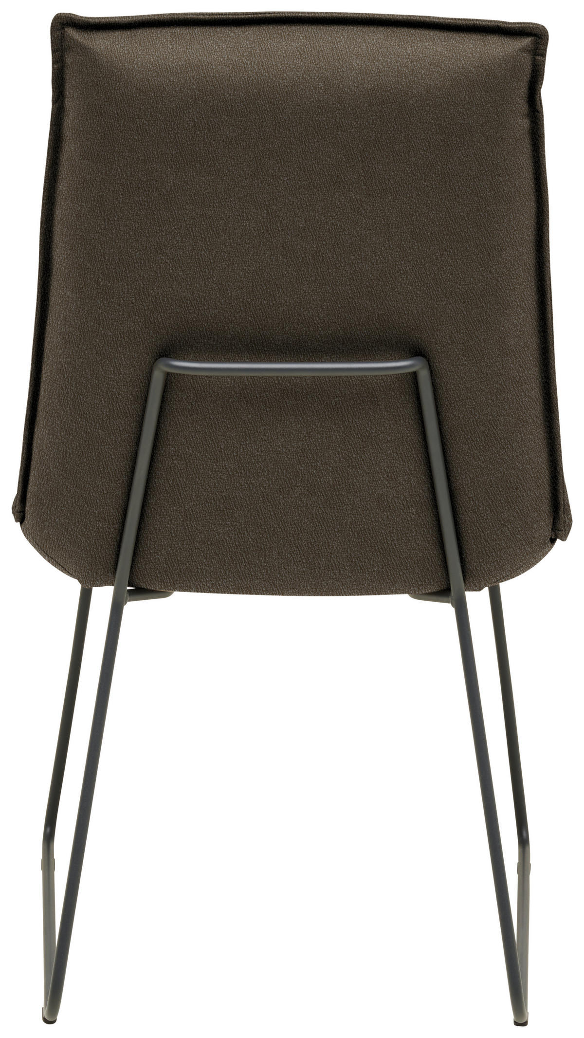 STUHL  Lederauswahl, Stoffauswahl, abwischbar  Echtleder  - Fango/Graphitfarben, Design, Leder/Metall (52/85/66cm) - Cassando