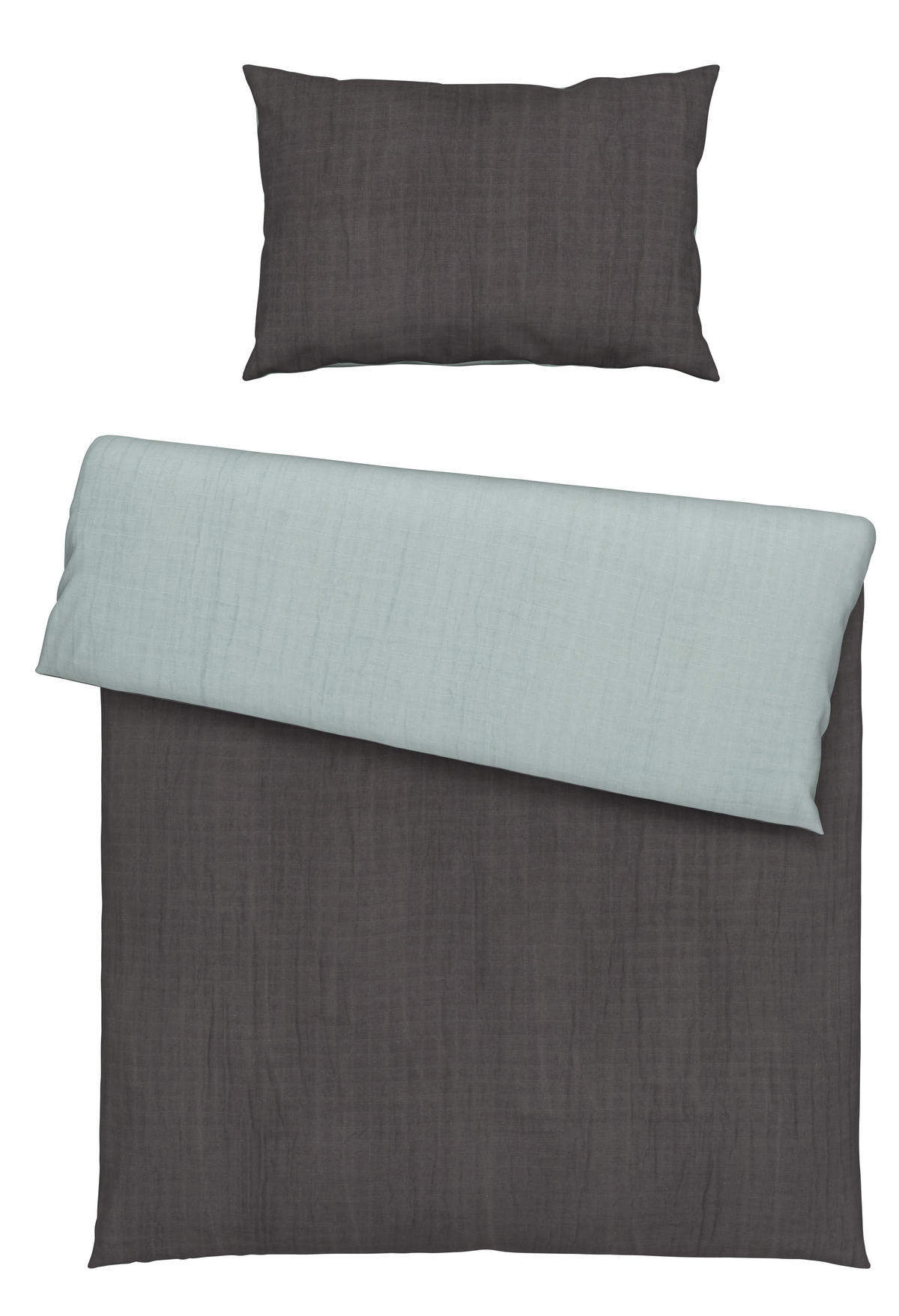 BABYBETTWÄSCHESET 100/135 cm  - Grau/Grün, Trend, Textil (100/135cm) - Patinio