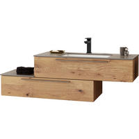 WASCHTISCHKOMBI 154,1 cm  - Eichefarben/Titanfarben, MODERN, Holz/Keramik (154,1cm) - Valdera