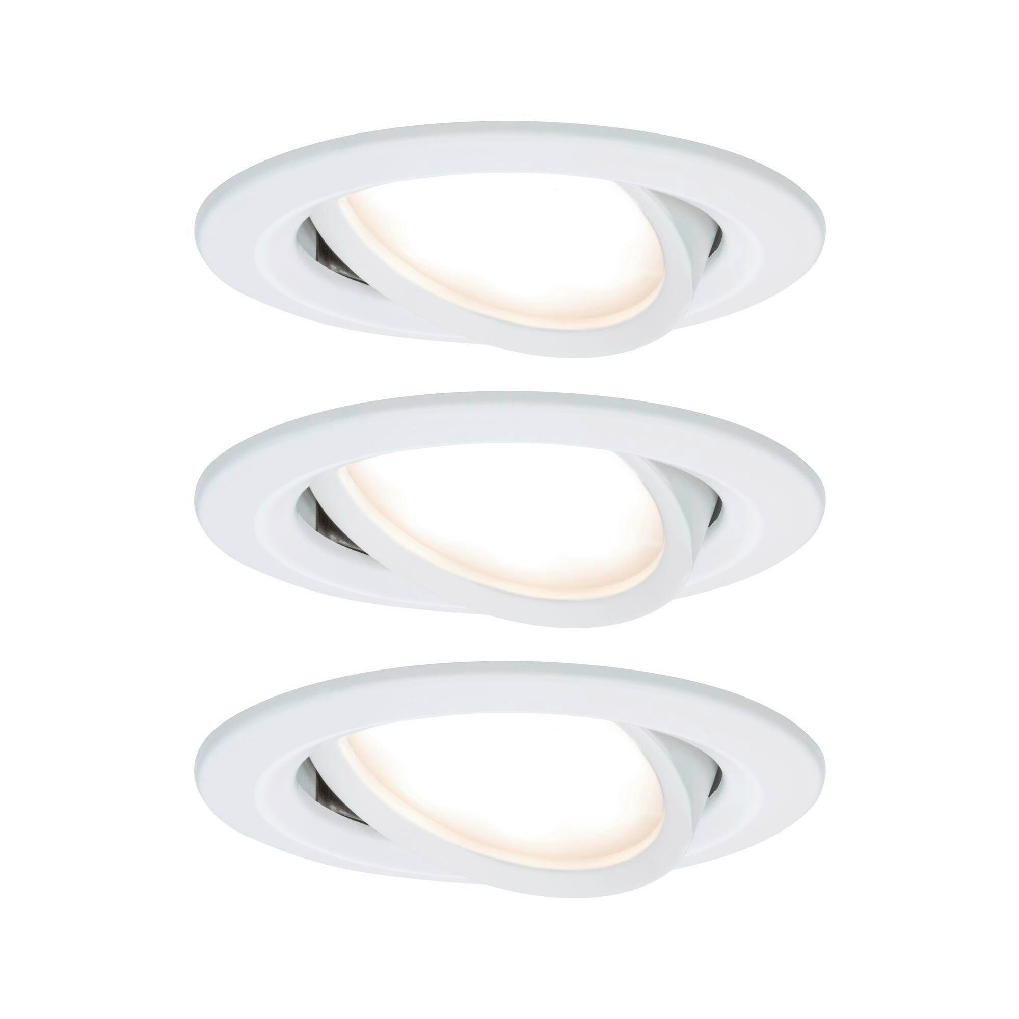 DECKENLEUCHTE   8,4 cm   - Alufarben/Weiß, Basics, Metall (8,4cm) - Paulmann