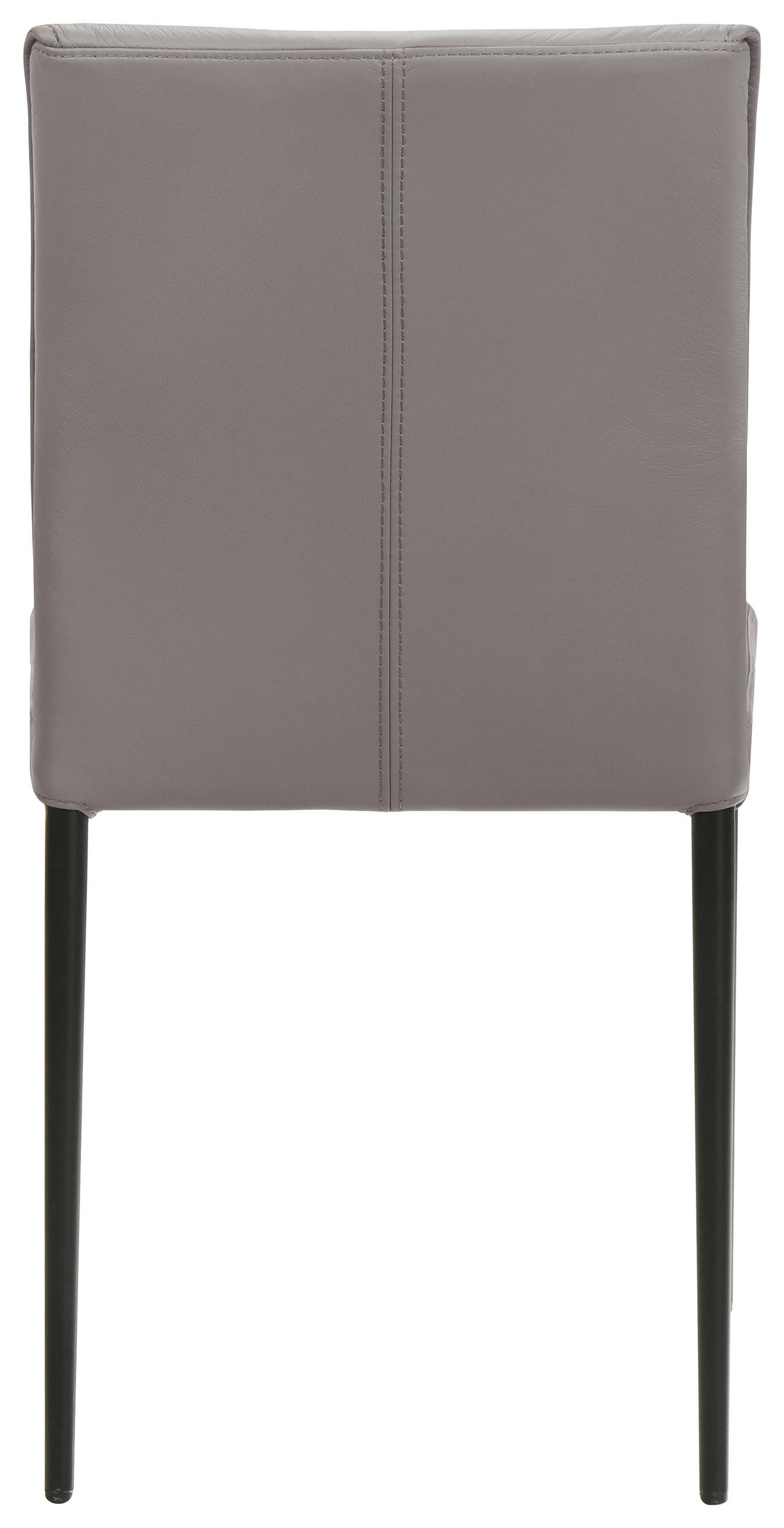 STUHL Echtleder Braun  - Schwarz/Braun, Design, Leder/Metall (46/87/58cm) - Johann Jakob
